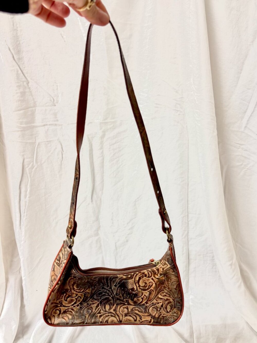 Brahmin Small Vintage Handbag (Cream/Tan/Dark)